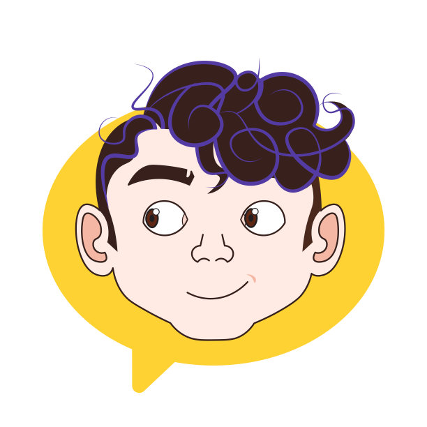 年轻男子脸图标聊天气泡背景资料头像孤立图片下载