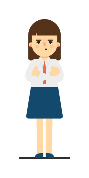 愤怒的年轻女子双手交叉手势图片下载