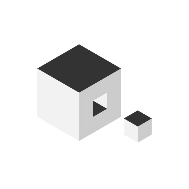 解决方案设计元素概念。最后一块在外面的3D立方体块。矢量图图片下载