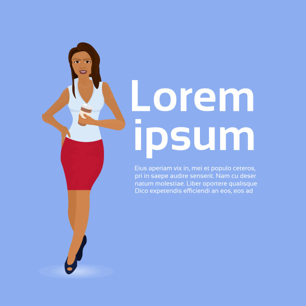 年轻的女人拿着纸杯咖啡非洲裔美国女商人在拷贝空间背景图片下载