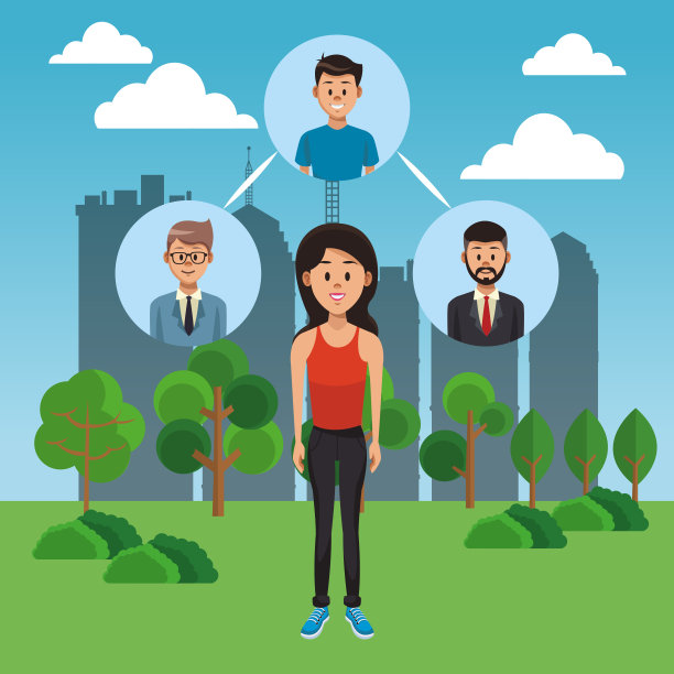 有熟人的年轻女子图片下载