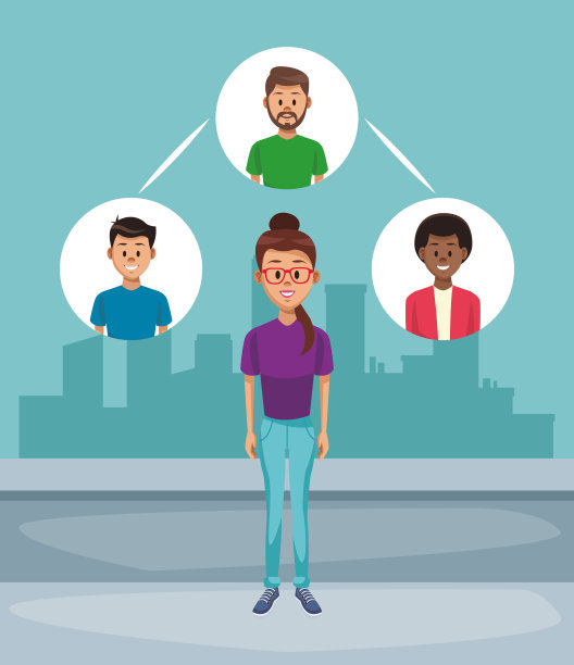 有熟人的年轻女子图片下载