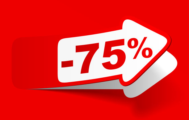 贴现75% -向量图片下载