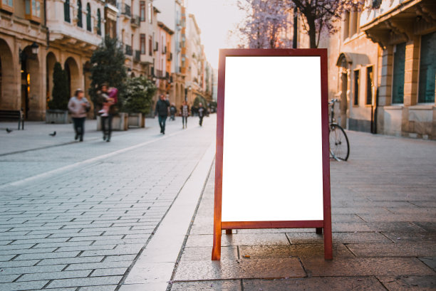 街道空白横幅素材图片
