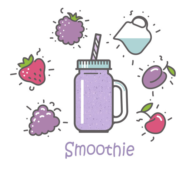 冰沙鸡尾酒和配料图片下载