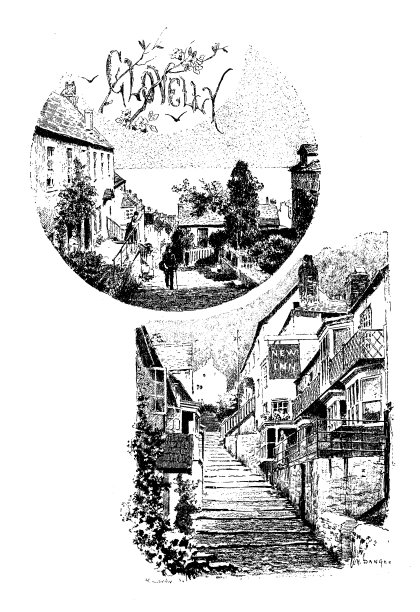 英格兰，苏格兰和爱尔兰的古董插图:Clovelly图片下载