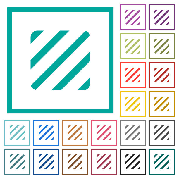 用象限框架纹理平面颜色图标图片下载