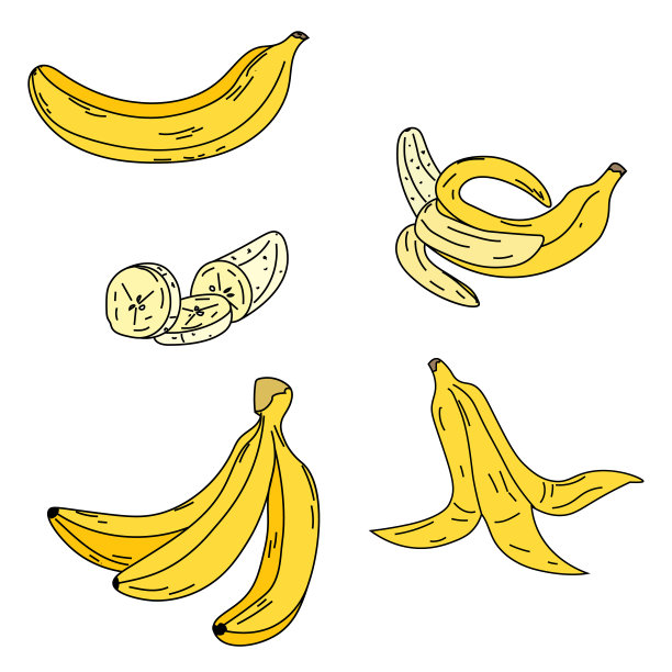 香蕉的天堂。香甜、成熟、美味的香蕉。图片下载