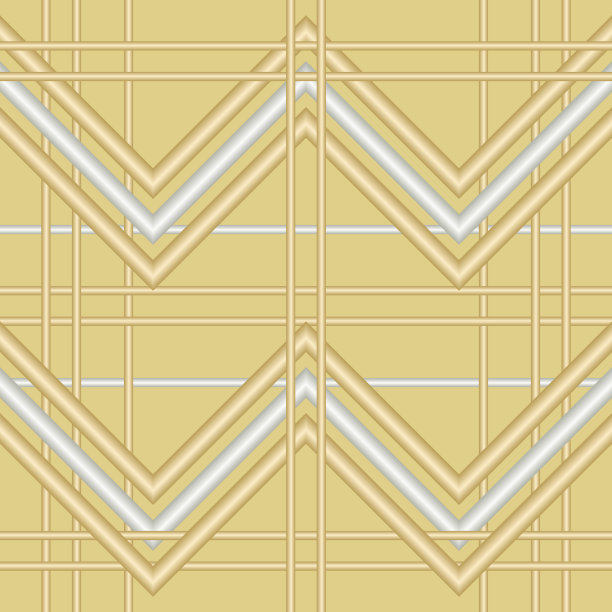 无缝复杂矢量图案交织的金银管图片下载