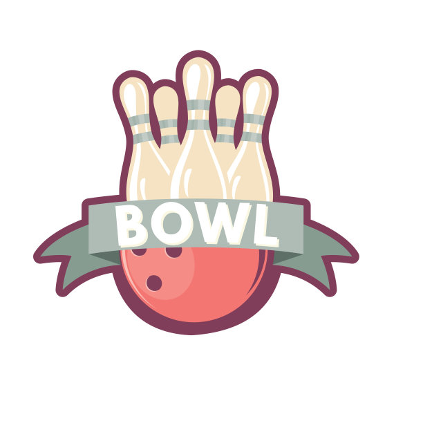 复古风格的保龄球元素图片下载