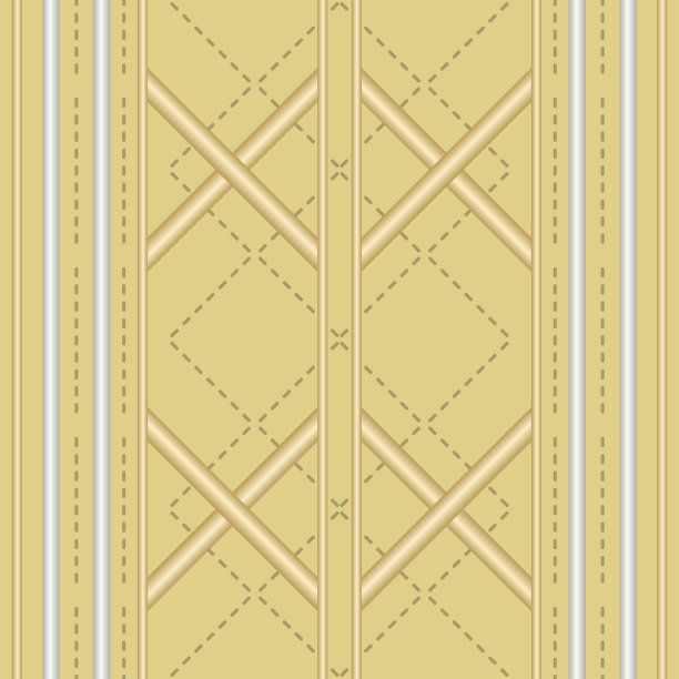 无缝几何金属图案，金色和银色图片下载