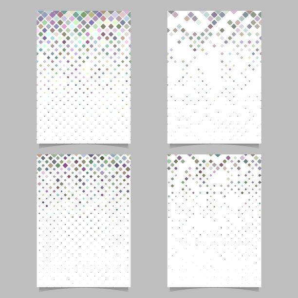 抽象的对角方形图案宣传册模板图片下载