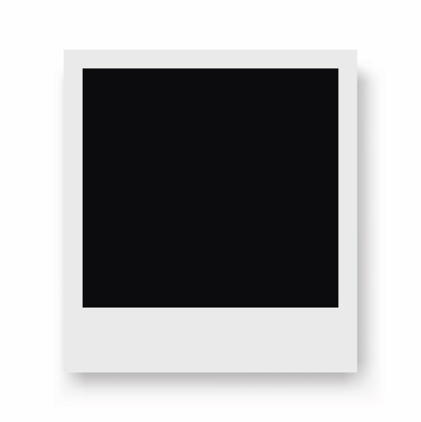 相框。复古照片框架模板，为您的照片。透明背景上的白色塑料边框。——股票向量。图片下载