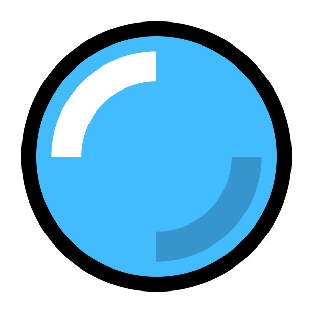 带有眩光和阴影的蓝色空白按钮图片下载