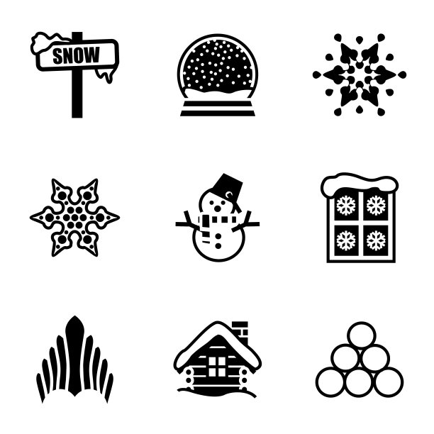 雪花图标矢量素材图片下载