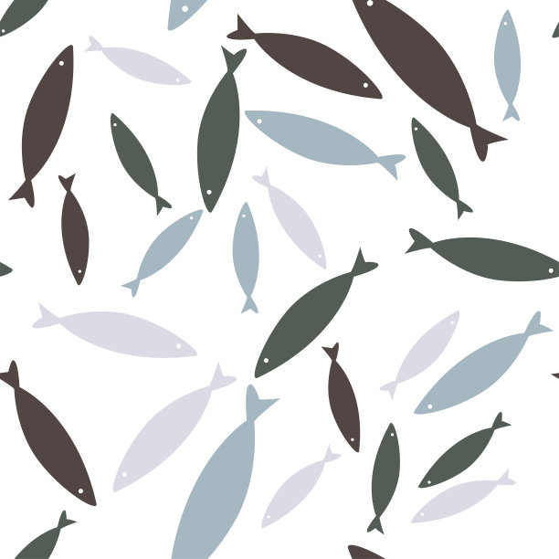 无缝鱼图案。丰富多彩的海洋背景。图片下载