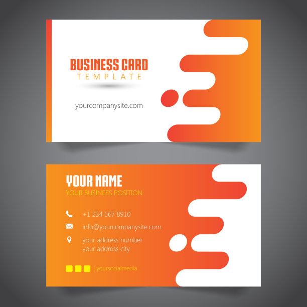 现代抽象名片设计- 2面图片下载