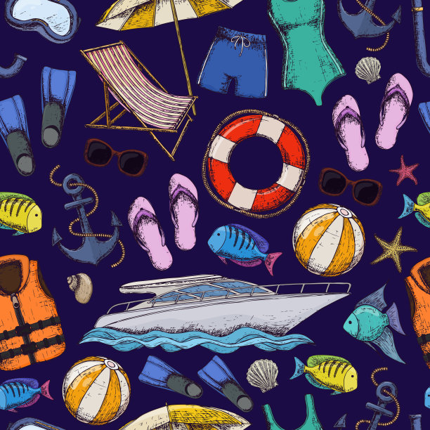 海滩暑假图片下载