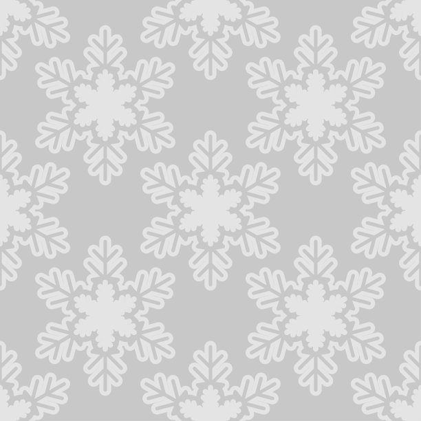 灰色白色雪花无缝图案素材图片