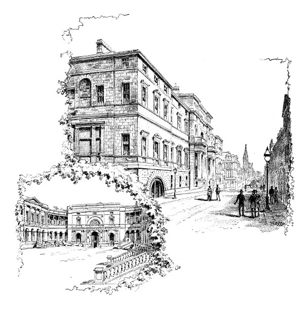 英格兰、苏格兰和爱尔兰古玩插图:爱丁堡大学图片下载