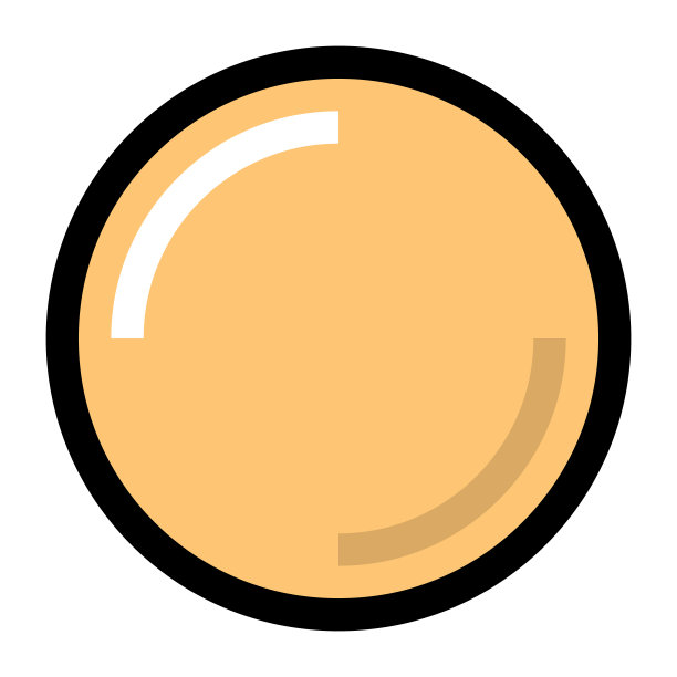 黄色空白按钮与眩光和阴影图片下载