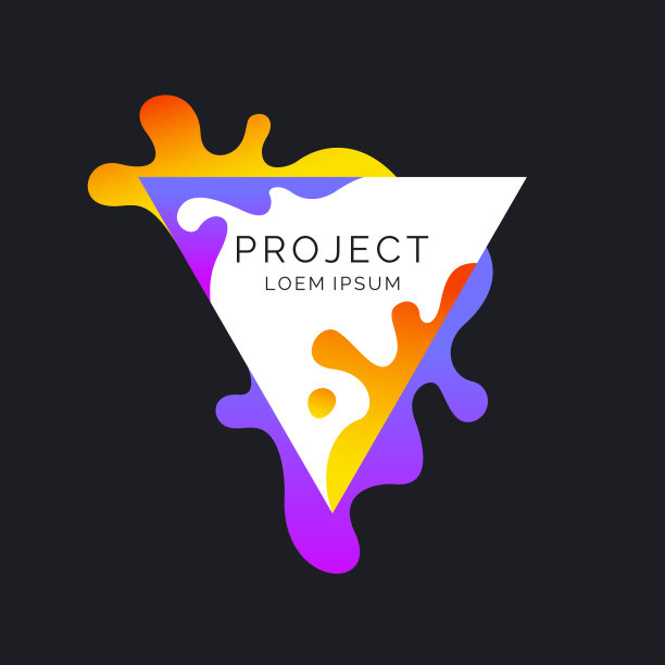 现代框架在黑暗的背景。明亮的海报与动态飞溅。插图简约平面风格图片下载