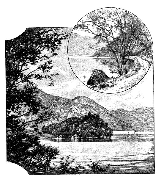 英格兰、苏格兰和爱尔兰的古董插图:卡特琳湖图片下载