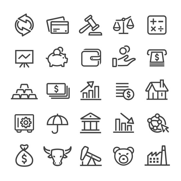 金融图标-智能线路系列图片下载