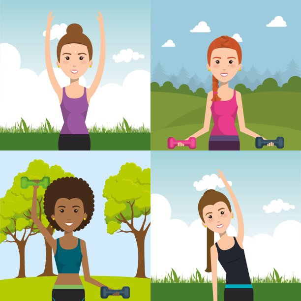 人们在野外举重图片下载