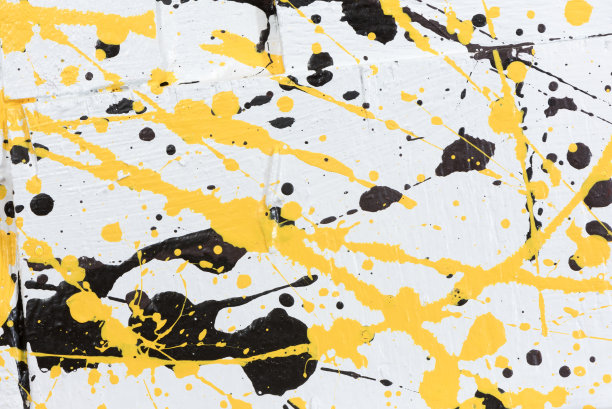 抽象的白色、棕色和黄色泼溅艺术背景素材图片
