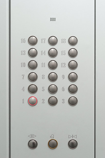 在一楼按电梯里的按钮素材图片