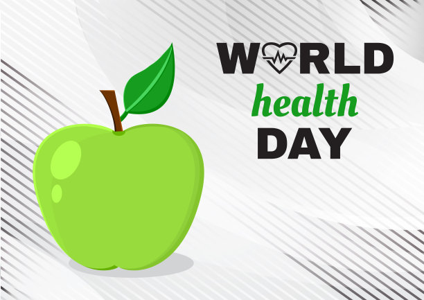 世界卫生日贺卡。矢量图图片下载