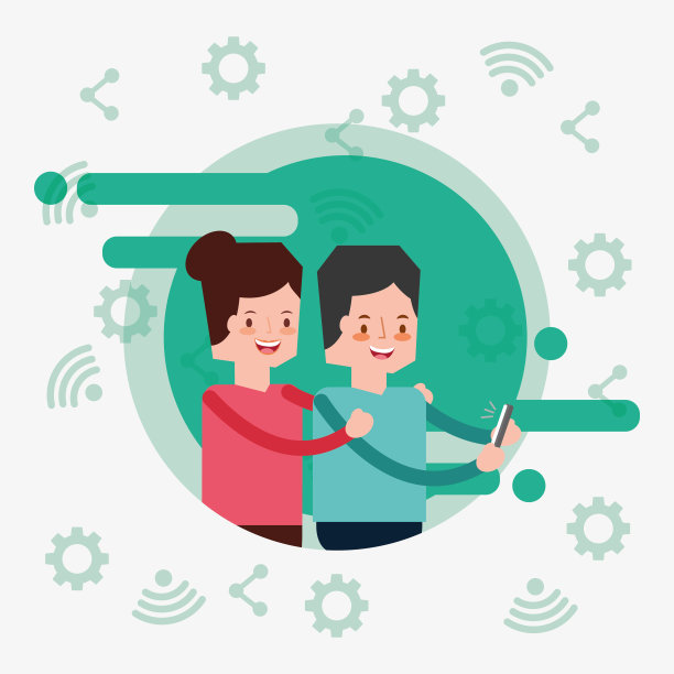 人与智能手机的角色图片下载