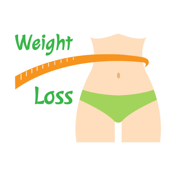 彩色妇女剪影与尺子。减肥。矢量图图片下载