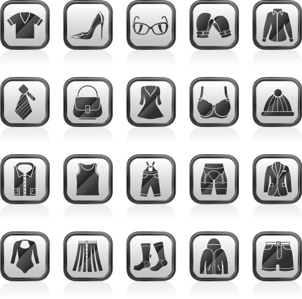 时尚、服装和配饰图标图片下载
