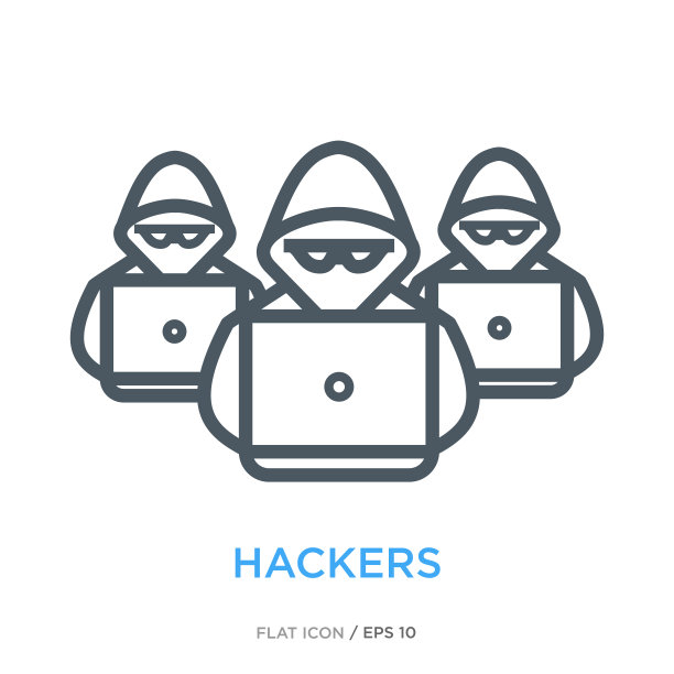 黑客线平图标图片下载