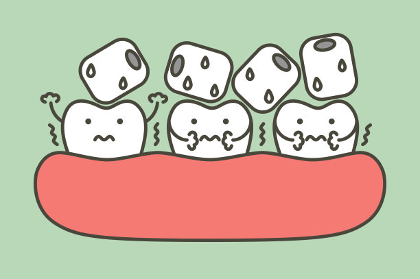 牙齿感觉冷从冰，敏感的牙齿概念图片下载