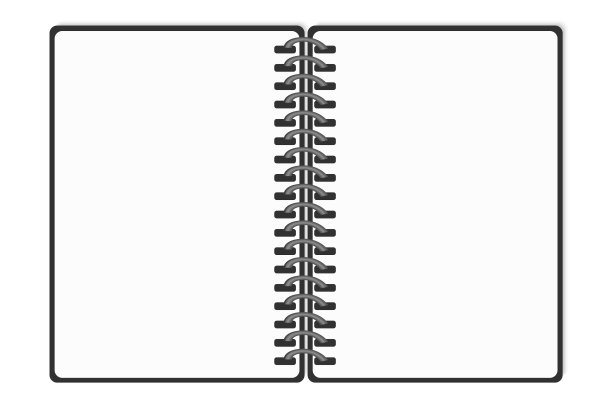 空白笔记本与复制空间上的白色背景图片下载