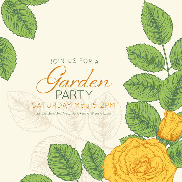 手绘玫瑰花边图片下载