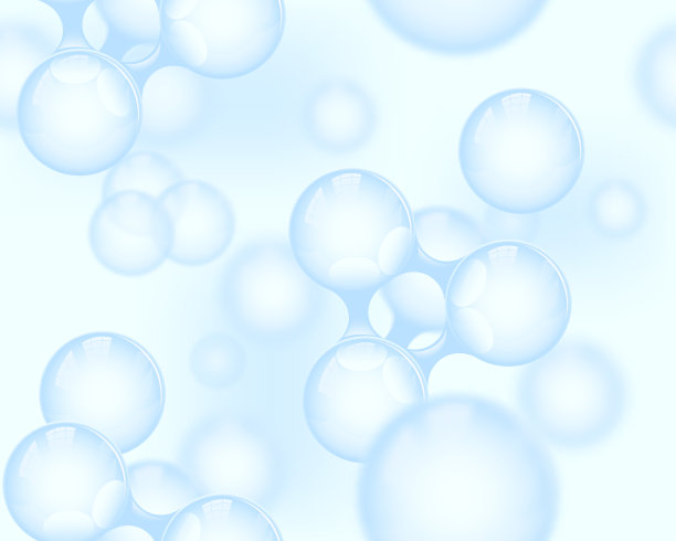 矢量抽象淡蓝色光滑分子无缝背景。原子插图。医学质地科学横幅或传单。分子结构三维球形粒子看起来像水或清澈的空气图片下载