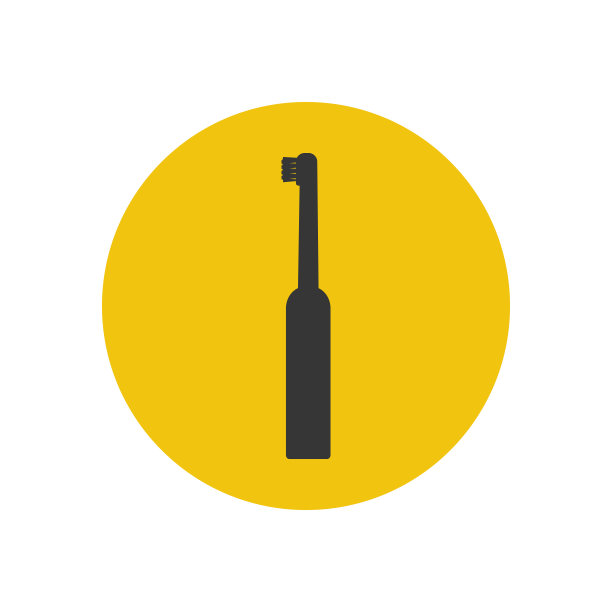 电动牙刷插图剪影图片下载