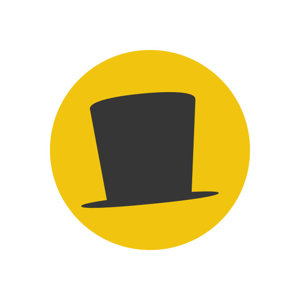 帽子矢量插图上的黄色背景。图片下载