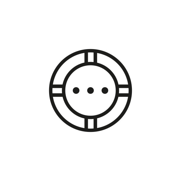 救生圈线条图标图片下载