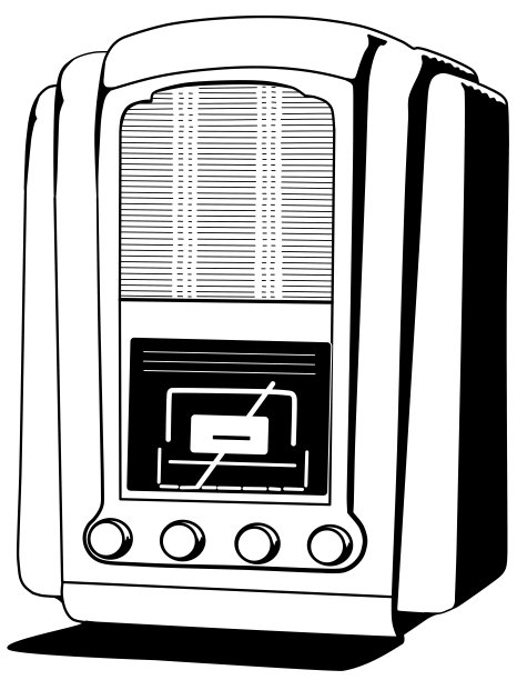经典老式阀门收音机接收器图片下载
