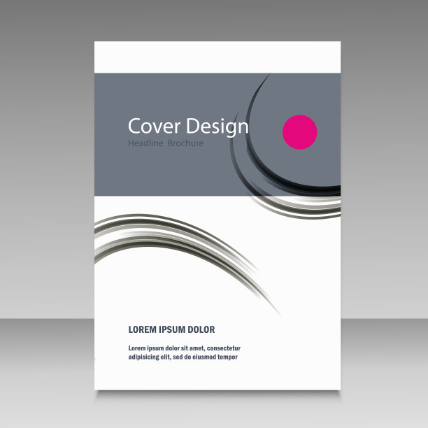 宣传册模板封面颜色线条设计图片下载