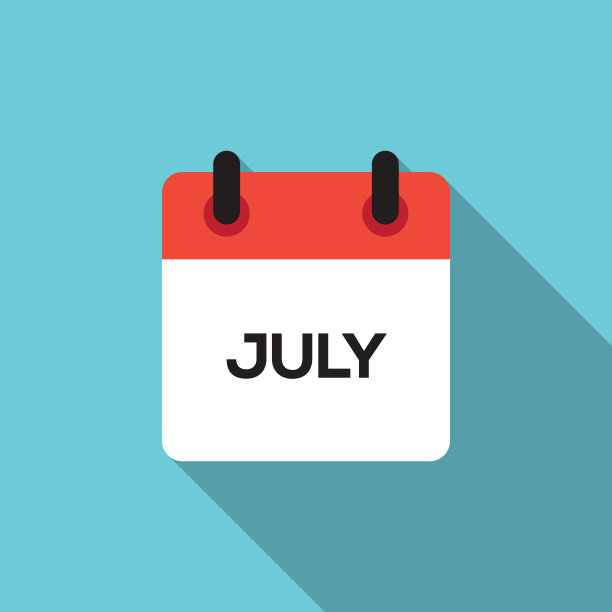 扁平日历设计- 7月图片下载
