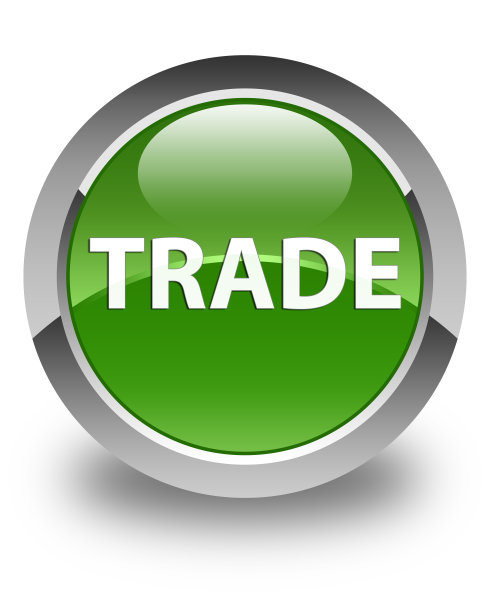 贸易光泽柔软的绿色圆形按钮图片下载