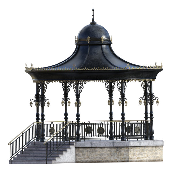 音乐台孤立的白色，3d渲染图片下载