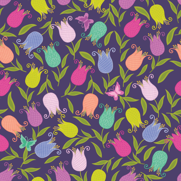 花无缝图案。图片下载