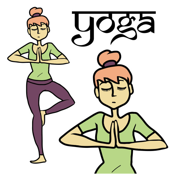 瑜伽里的女孩闭着眼睛，双手托着山。图片下载